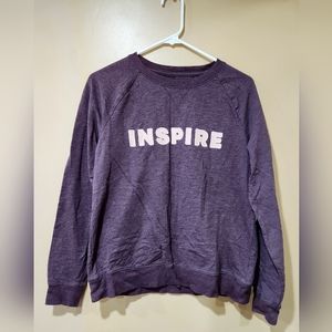 4/$15 Women's Sonoma "Inspire" medium crew neck sweatshirt